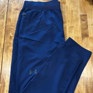 Under Armour Navy Blue Tapered Unstoppable Pants